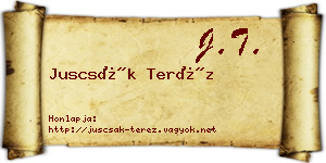 Juscsák Teréz névjegykártya